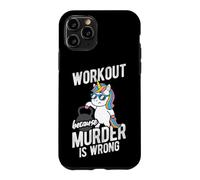 Funny Unicorn Lifting Kettlebell Workout Gift Case for iPhone 11 Pro