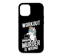 Funny Unicorn Lifting Kettlebell Workout Gift Case for iPhone 12/12 Pro