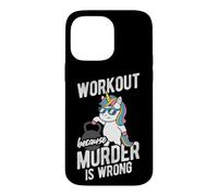Funny Unicorn Lifting Kettlebell Workout Gift Case for iPhone 14 Pro Max