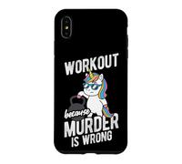 Funny Unicorn Lifting Kettlebell Workout Gift Case for iPhone XS Max