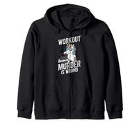 Funny Unicorn Lifting Kettlebell Workout Gift Zip Hoodie