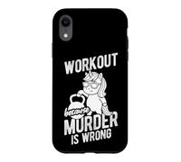 Funny Unicorn Lifting Kettlebell Workout Slogan Case for iPhone XR
