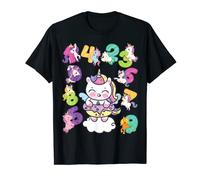 Funny Unicorn Numbers Math day back school number day kids T-Shirt