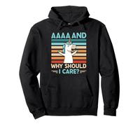 Funny Unicorn Retro “Why Should I Care” Design Pullover Hoodie