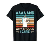 Funny Unicorn Retro “Why Should I Care” Design T-Shirt