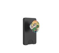 Funny Unicorn Riding Dinosaur Pixel Art Retro 8 Bit Beach PopSockets PopWallet for MagSafe
