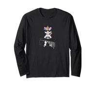 Funny Unicorn Wearing Sunglasses Playing Marimba Long Sleeve T-Shirt