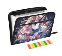 Funny Unicorns Trend-Setting Style_1 Accordion File Organizer 13 Pockets A4 Letter Size with Zipper Closure for Expanding File Organizer