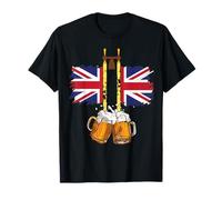 Funny Union Flag Union Jack UK Beer Drinking Adult Joke T-Shirt