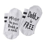 Funny Unisex Novelty Master Has Given Dobby Sock Dobby is Free Crew Socks Gift