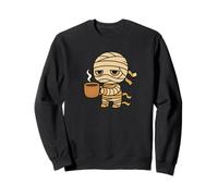 Funny Unraveling Mummy Coffee Graphic Sweatshirt