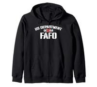 Funny US Department of War FAFO Correction Zip Hoodie