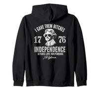 Funny USA Thomas Jefferson 1776 Independence Day 4th July Ar Zip Hoodie