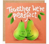 Funny Valentine Card for Husband, Wife, Boyfriend, or Girlfriend - Cute Birthday Card with Lovely Pears, Ideal for Celebrating Your 4th Fruitful Anniversary Day