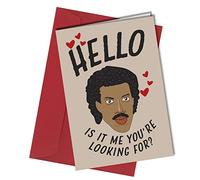 Funny VALENTINE CARD/Rude BIRTHDAY CARD/Cheeky ANNIVERSARY CARD Lionel Richie Hello Boy Girl HUMOUR #1476