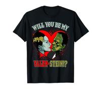 Funny Valentine Gothic Gift Halloween Couples Frankenstein T-Shirt