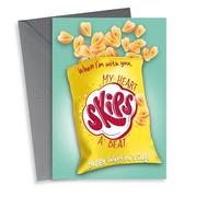 Funny Valentine’s Day Card - Crisps - My Heart Skips A Beat