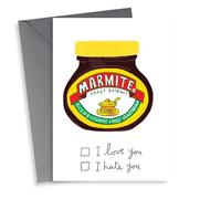 Funny Valentines/Anniversary Card - Marmite - I Love You/I Hate You
