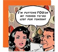 Funny Valentines Card for Girlfriend Boyfriend Wife Husband - Things To-Do - Rude Birthday Card for Men Him Women Her, 145mm Cute Valentine's Day Greeting Cards Fiance Fiancee