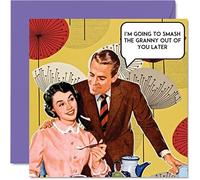 Funny Valentines Card for Wife Girlfriend - Retro Player - Rude Happy Birthday Card for Women Her Him Men, 145mm Joke Offensive Banter Valentines Greeting Cards Fiancee