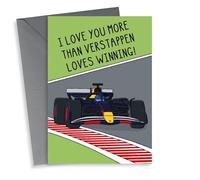 Funny Valentines Card - Formula 1 - Verstappen Red Bull