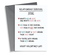 Funny Valentines Card - Relationship Survival Guide