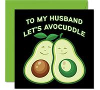 Funny Valentines Cards for Husband - Husband Let's Avocuddle - Joke Happy Birthday Card from Wife Partner, Birthday Gifts, 145mm Valentines Greeting Cards