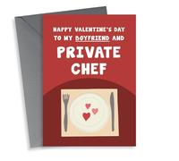 Funny Valentines Day Card - For Boyfriend - Private Chef