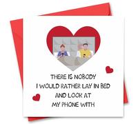 Funny Valentine's Day Card for Him or Her - Boyfriend, Husband or Wife - Valentine's Day Card for Fiance Fiancee - Mobile Phone Joke