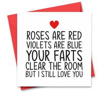Funny Valentine's Day Card for Him or Her - Valentine's Day Card for Girlfriend, Boyfriend, Husband or Wife - Valentine's Day Card for Fiance Fiancee - Funny Fart Rude Joke Valentine's Day Card