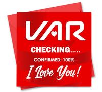Funny Valentine's Day Card for Him Valentines Day Card for Him Football Theme Boyfriend, Husband or Wife - Valentine's Day Card for Fiance Fiancee - VAR Football Valentine's Day Card