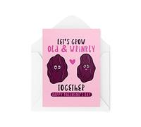 Funny Valentine's Day Card - Let's Grow Old & Wrinkly Together Raisins - Husband Wife Cards - Valentines - Girlfriend Boyfriend - CBH1462