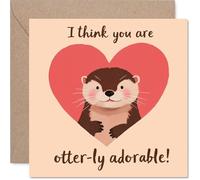 Funny Valentines Day Card, Otter Heart