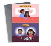 Funny Valentine's Day Card - Snoring - Expectation vs Reality