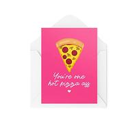 Funny Valentine's Day Card - You're One Hot Pizza Ass - Cheeky Husband Wife Cards - Valentines - Girlfriend Boyfriend - CBH1465