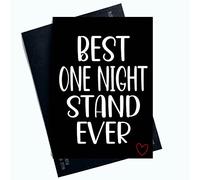 Funny Valentines Day Cards Best One Night Stand Ever Valentines Day Card Joke Laughter Fun Novelty Yellow SP30