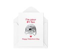 Funny Valentine's Day Cards | Couples Card | Couple Greetings Card | I'm Your Number 1 Fan | Banter Joke Girlfriend Boyfriend Love | CBH823