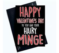 Funny Valentine's Day Cards Hairy Minge Rude Banter Girlfriend Wife Joke PC832