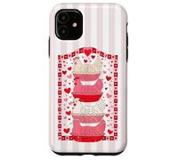Funny Valentines Hen Nest Grandma Core Pink Stripes Case for iPhone 11