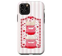 Funny Valentines Hen Nest Grandma Core Pink Stripes Case for iPhone 11 Pro