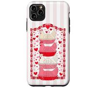 Funny Valentines Hen Nest Grandma Core Pink Stripes Case for iPhone 11 Pro Max
