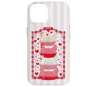 Funny Valentines Hen Nest Grandma Core Pink Stripes Case for iPhone 14