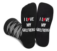 Funny Valentines Socks for Men Boyfriend Husband Teenage Boys - I Love my Girlfriend Gifts for Him - Novelty Fun Cool Funky Sock Valentine Day Anniversary Birthday Gift Ideas Christmas Stocking Filler