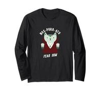 Funny Vampire Cat Pun Cute Cartoon. Horror Classic Long Sleeve T-Shirt
