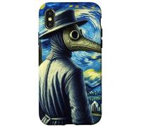 Funny Van Gogh Starry Night Artist Plague Doctor Mask Case for iPhone X/XS