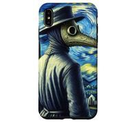 Funny Van Gogh Starry Night Artist Plague Doctor Mask Case for iPhone XS Max