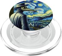 Funny Van Gogh Starry Night Artist Plague Doctor Mask PopSockets PopGrip for MagSafe