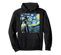 Funny Van Gogh Starry Night Artist Plague Doctor Mask Pullover Hoodie
