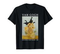 Funny Van Gogh Sunflowers Cat Meme Van Gogh Art Graphic T-Shirt