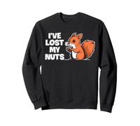 Funny Vasectomy Lost My Nuts Squirrel Pun for Men Dads Sweatshirt